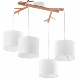 Albero V white pendant lamp with shades TK Lighting
