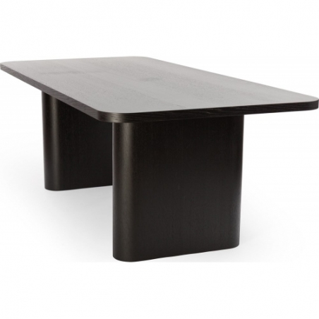 Pelare 180x90 black oak veneered dining table Nordifra
