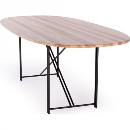 Brada 180x90 ash wooden oval dining table Nordifra