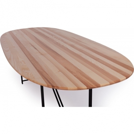 Brada 200x100 ash wooden oval dining table Nordifra