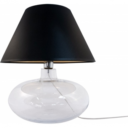 Adana black-gold&amp;transparent glass table lamp with shade ZumaLine