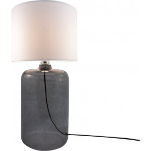 Amarsa white&amp;smoked glass table lamp with shade ZumaLine