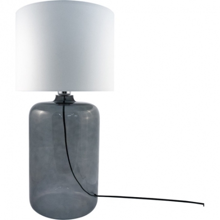 Amarsa white&amp;smoked glass table lamp with shade ZumaLine