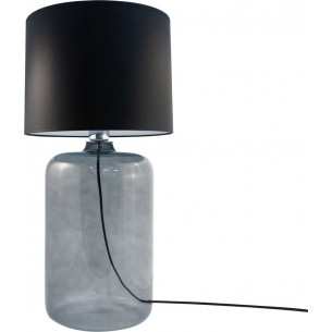 Amarsa black&amp;smoked glass table lamp with shade ZumaLine