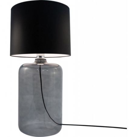 Amarsa black&amp;smoked glass table lamp with shade ZumaLine