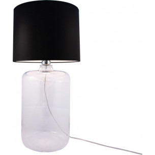 Amarsa black&amp;transparent glass table lamp with shade ZumaLine