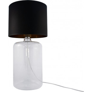 Amarsa black-gold&amp;transparent glass table lamp with shade ZumaLine