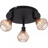 Dalma III copper ceiling spotlight with 3 lights Brilliant