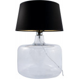 Lampa stołowa szklana z abażurem Batumi czarny-złoty/przeźroczysty ZumaLine