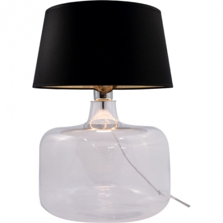 Batumi black-gold&amp;transparent glass table lamp with shade ZumaLine