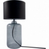 Samasun black&amp;smoked glass table lamp with shade ZumaLine