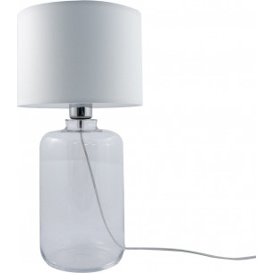 Samasun white&amp;transparent glass table lamp with shade ZumaLine