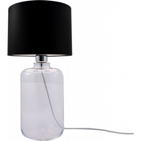 Samasun black&amp;transparent glass table lamp with shade ZumaLine