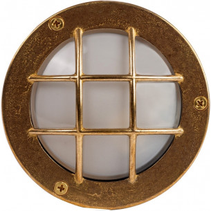 Aliveri II 14 loft outdoor wall lamp brass ZumaLine