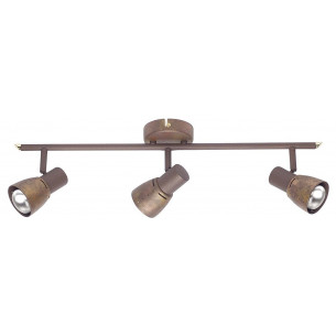 Lava Rust III copper ceiling spotlight with 3 lights Brilliant