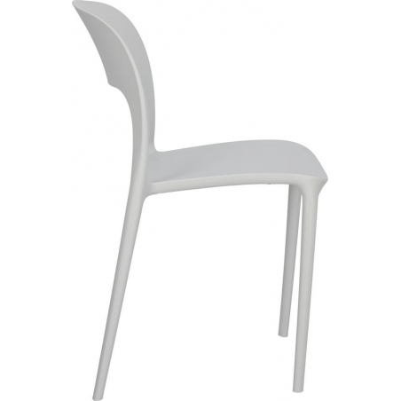 Nowoczesne Krzesło plastikowe Flexi Szare Intesi do jadalni i salonu.