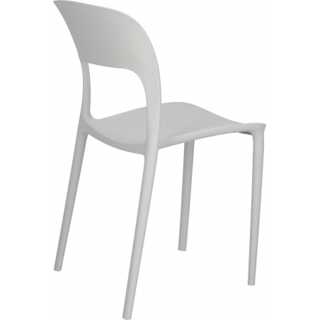 Nowoczesne Krzesło plastikowe Flexi Szare Intesi do jadalni i salonu.
