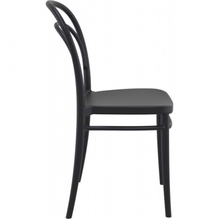 Marie black plastic chair Siesta