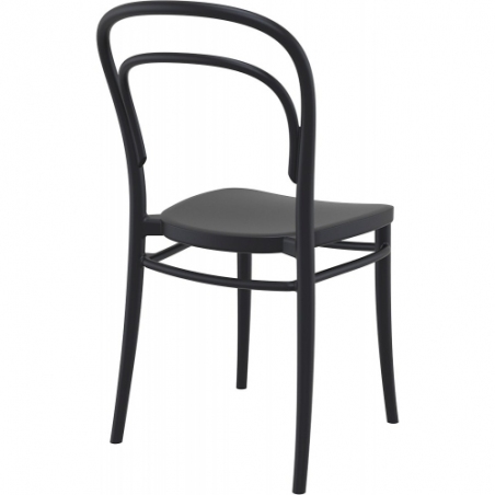Marie black plastic chair Siesta