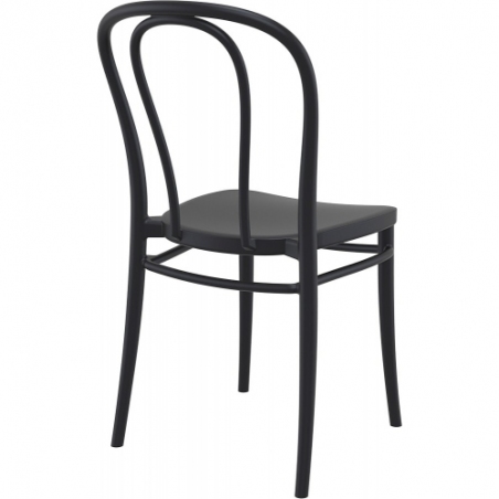 Victor black plastic chair Siesta