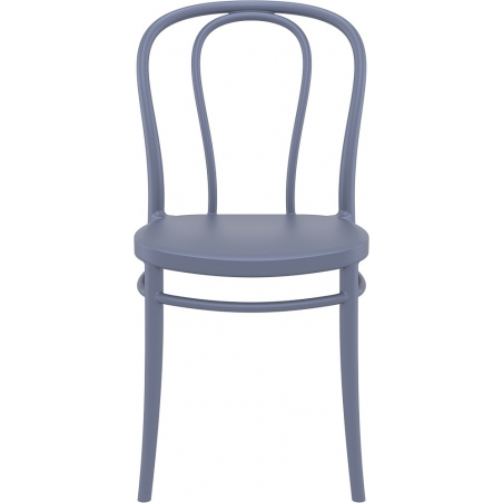 Victor dark grey plastic chair Siesta