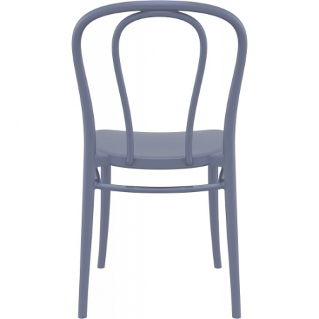 Victor dark grey plastic chair Siesta