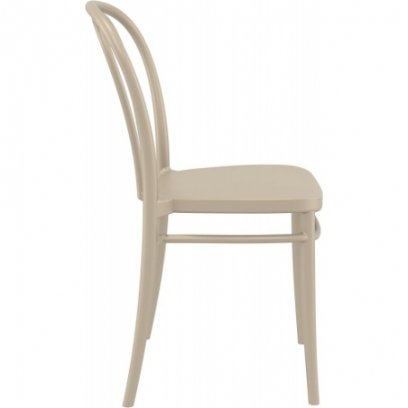 Victor beige plastic chair Siesta
