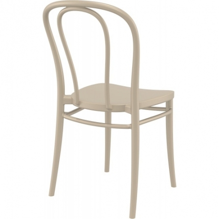 Victor beige plastic chair Siesta