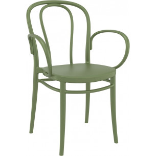 Victor XL olive plastic chair Siesta