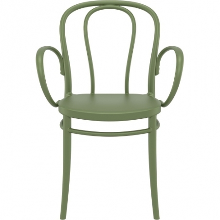 Victor XL olive plastic chair Siesta