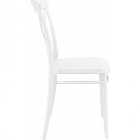 Cross white plastic chair Siesta