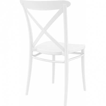 Cross white plastic chair Siesta