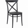 Cross black plastic chair Siesta