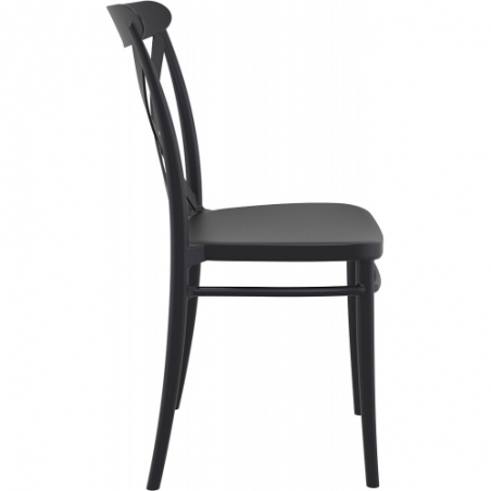 Cross black plastic chair Siesta