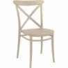 Cross beige plastic chair Siesta