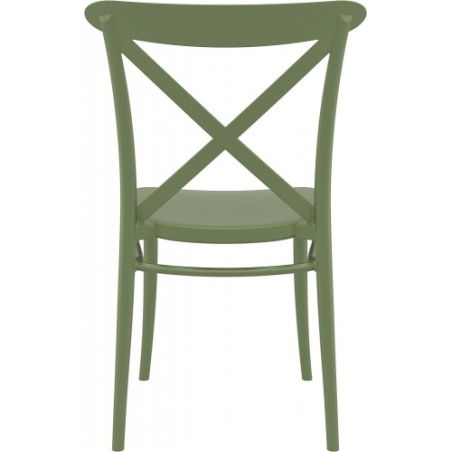 Cross olive plastic chair Siesta