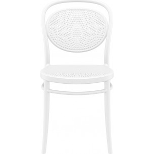 Marcel white openwork plastic chair Siesta 2
