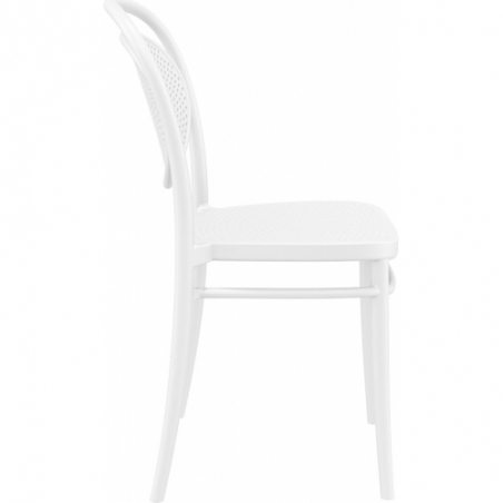 Marcel white openwork plastic chair Siesta