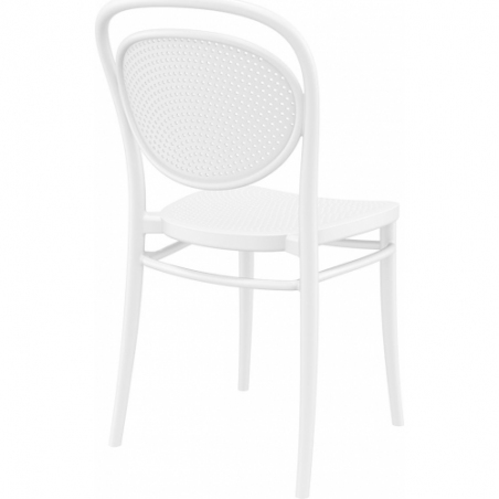 Marcel white openwork plastic chair Siesta