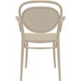 Marcel XL beige openwork chair with armrests Siesta