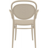 Marcel XL beige openwork chair with armrests Siesta