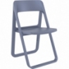 Dream dark grey folding plastic chair Siesta