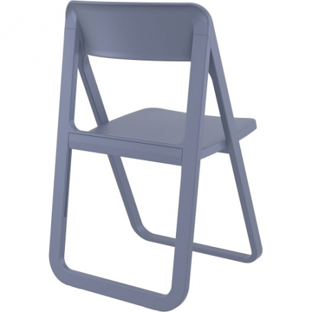 Dream dark grey folding plastic chair Siesta