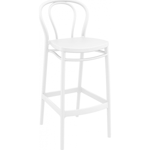Victor 75 white plastic bar chair Siesta