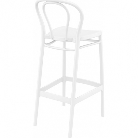 Victor 75 white plastic bar chair Siesta