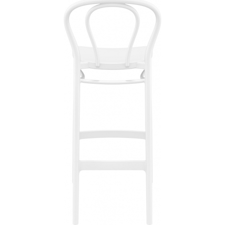 Krzesło barowe plastikowe Victor 75 białe Siesta do kuchni