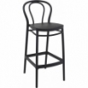 Krzesło barowe plastikowe Victor 75 czarne Siesta do kuchni