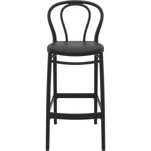 Victor 75 black plastic bar chair Siesta 2