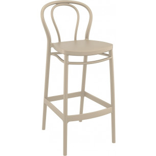 Victor 75 beige plastic bar chair Siesta