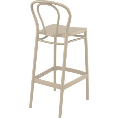 Victor 75 beige plastic bar chair Siesta
